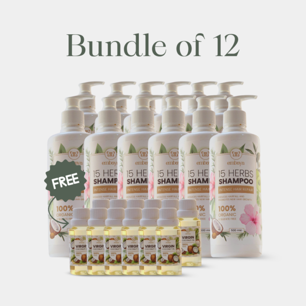Bundle of 12 - 15 Herbs Shampoo 500ml